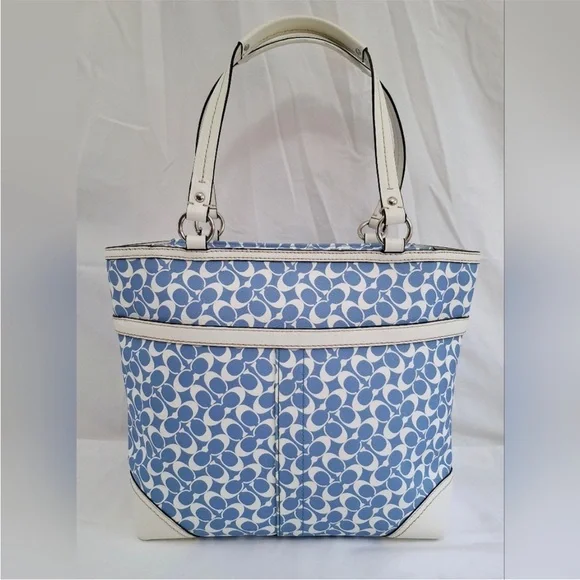 COACH CHELSEA SIGNATURE STRIPE HERITAGE TOTE F15137 - Picture 4 of 12